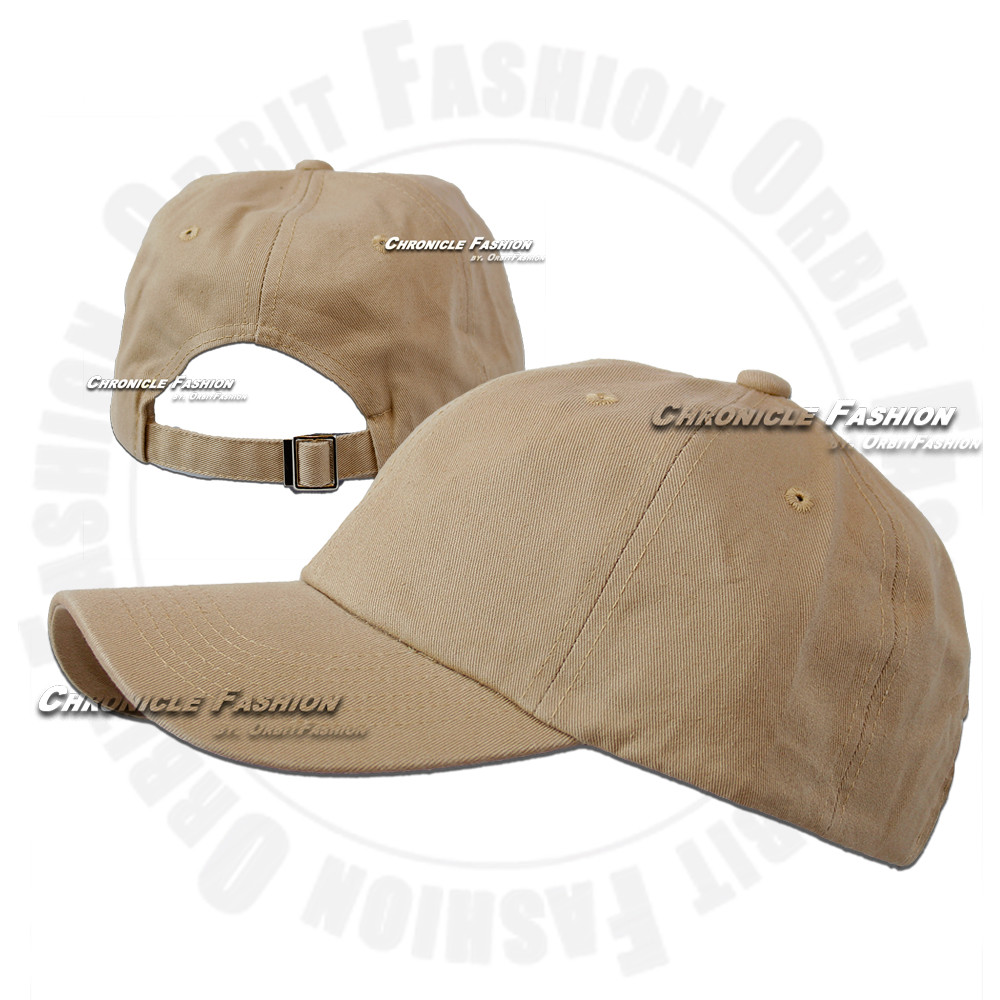 Cotton Baseball Cap Washed Adjustable Hat Polo Style Plain Solid Blank Dad Men
