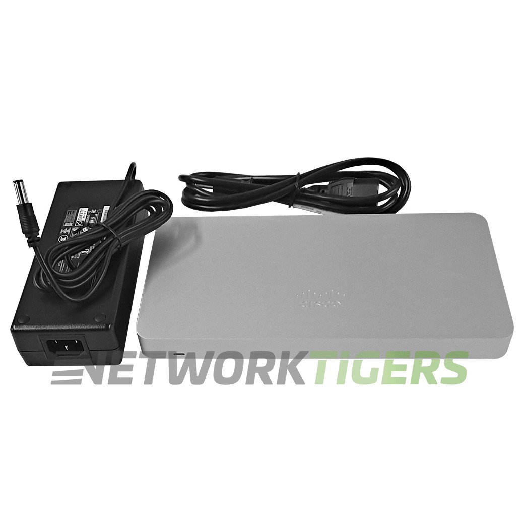 Cisco Meraki MX65-HW 250 Mbps 10x 1 GB RJ-45 LAN Unclaimed Firewall w/Adapter