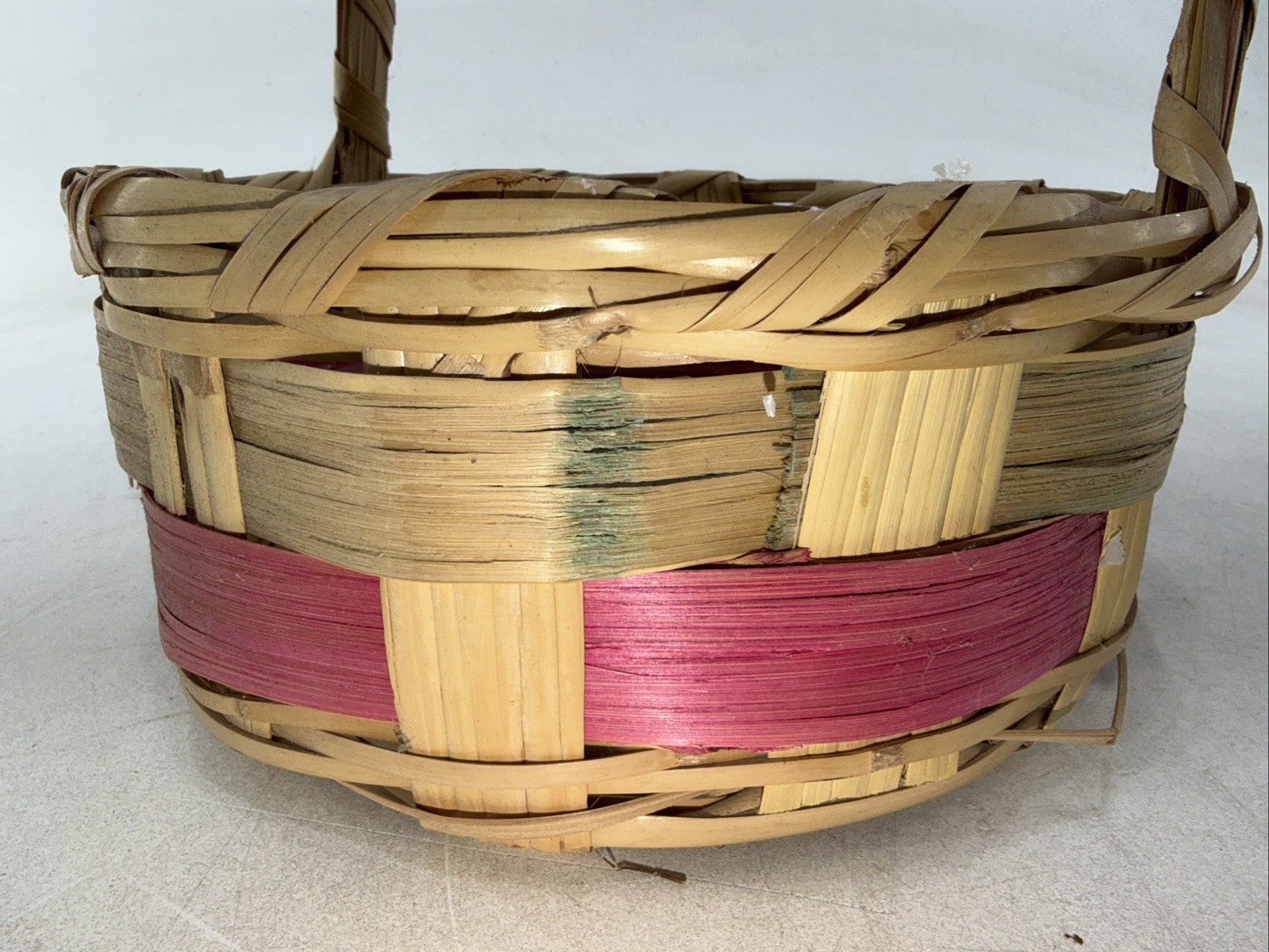 Medium Rattan Wicker Easter Basket Egg Holder Spring Holiday Decor Storage