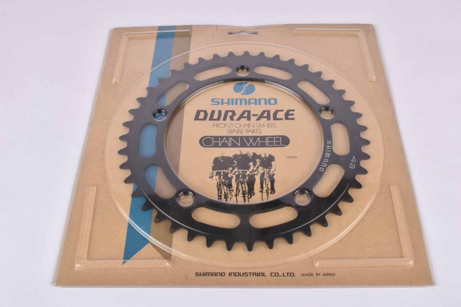NOS First Generation Shimano Dura-Ace #GA-200 Black edition chainring 43 teeth