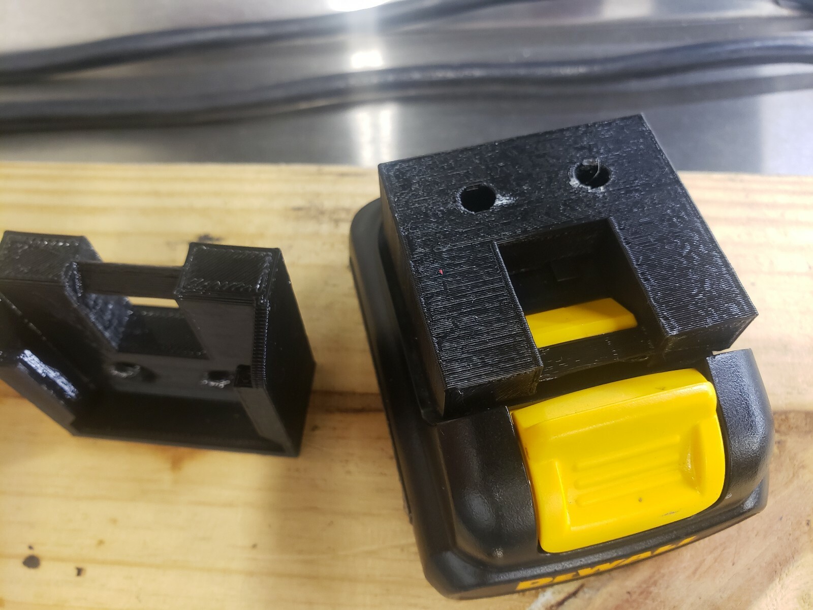 **2 Pack** YELLOW Dewalt 12V Locking Battery Holder Mount