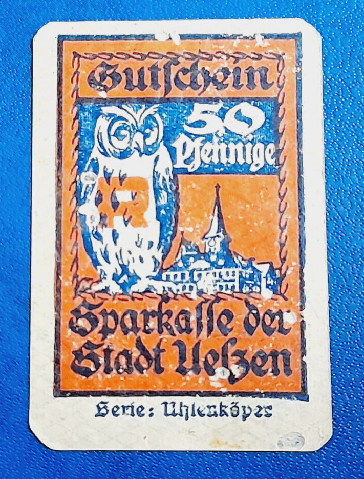 UELZEN NOTGELD 50 PFENNIGE 1922 EMERGENCY MONEY GERMANY BANKNOTE (27898)