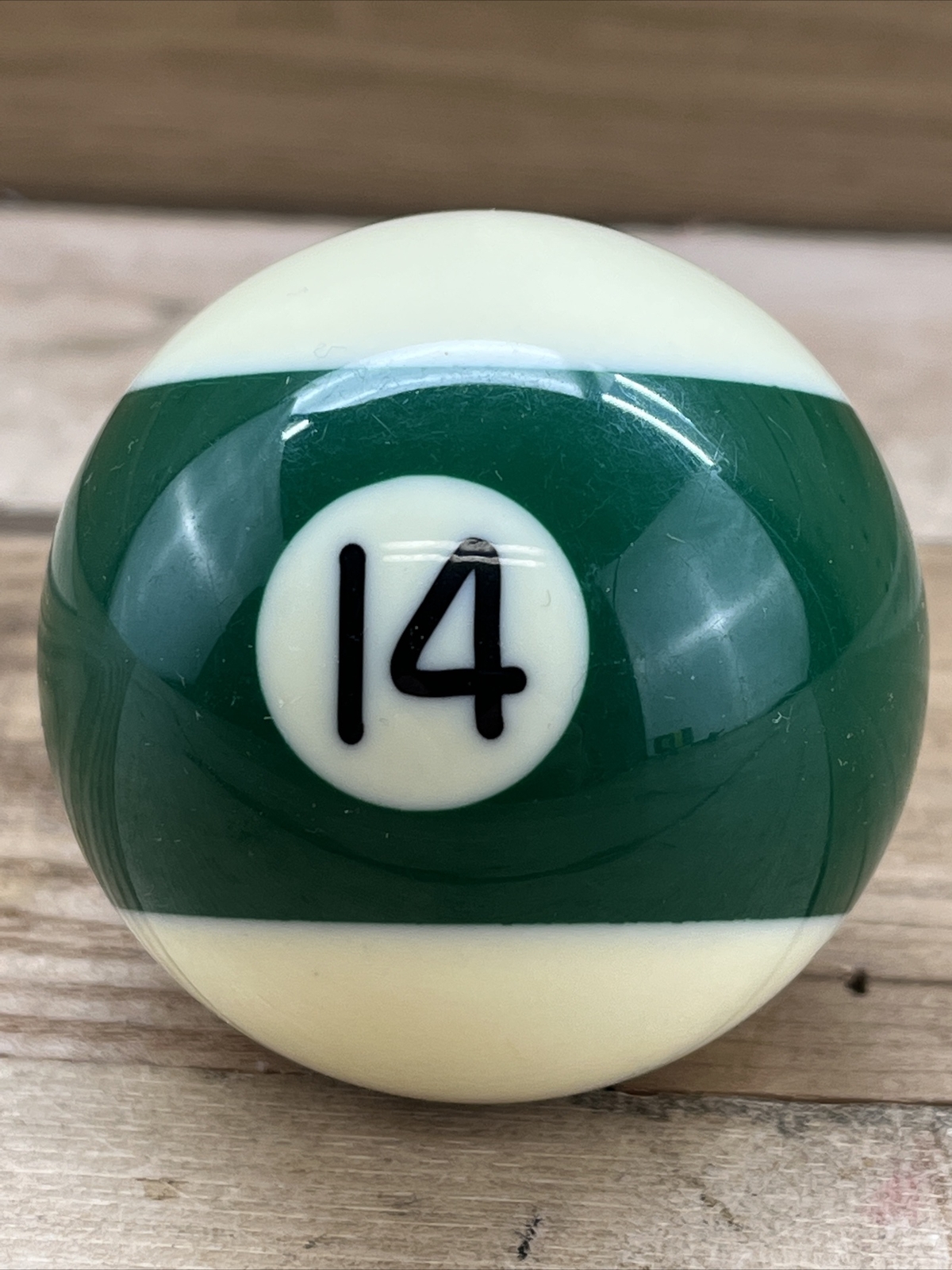 single replacement pool ball 2 1/4 number # 14 Green White Fourteen