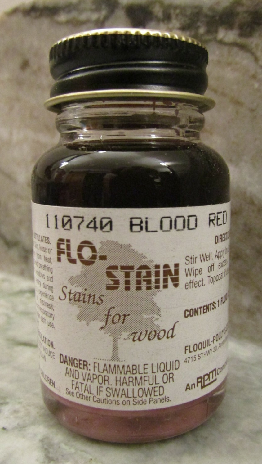 FLOQUIL FLO-STAIN  MODEL PAINT / STAIN - 1oz 1 OUNCE - BLOOD RED