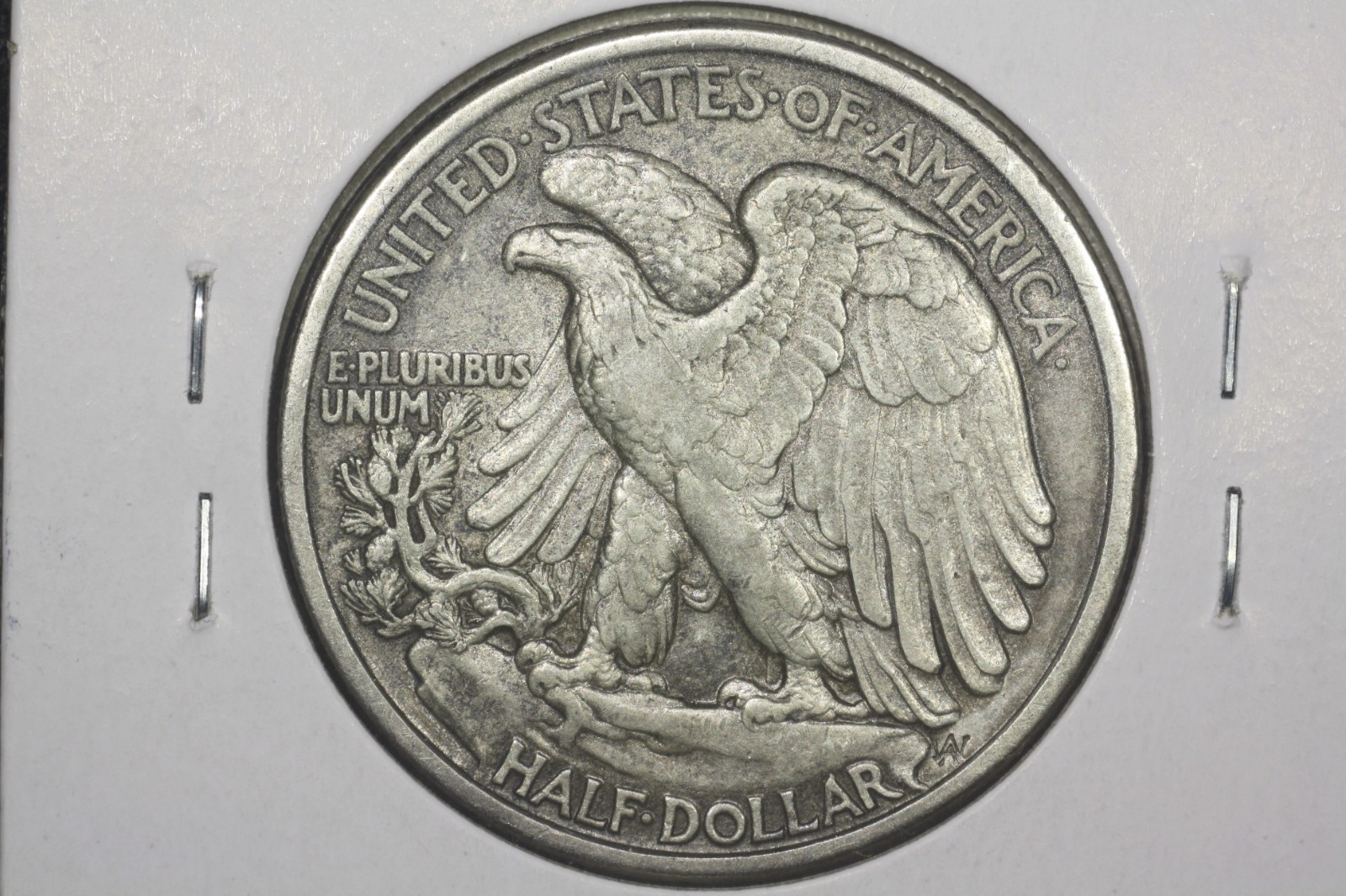 1918 Walking Liberty Half, Toned Almost Uncirculated