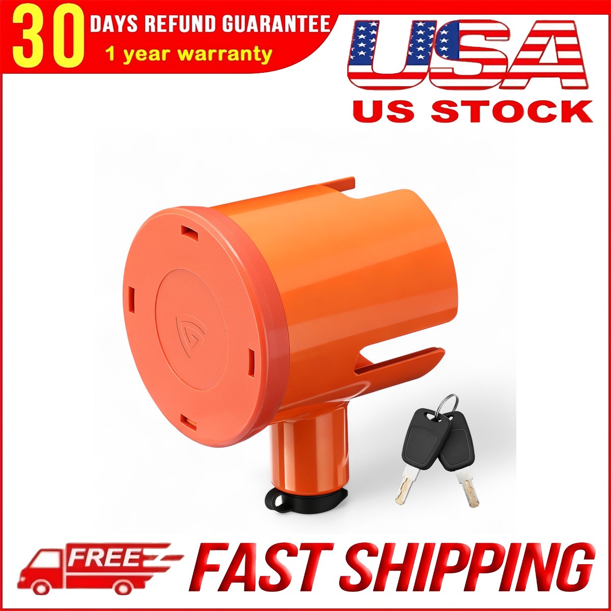 Trailer Coupler Lock Fits 2-5/16-Inch Couplers Trailer Tongue Lock Heavy US