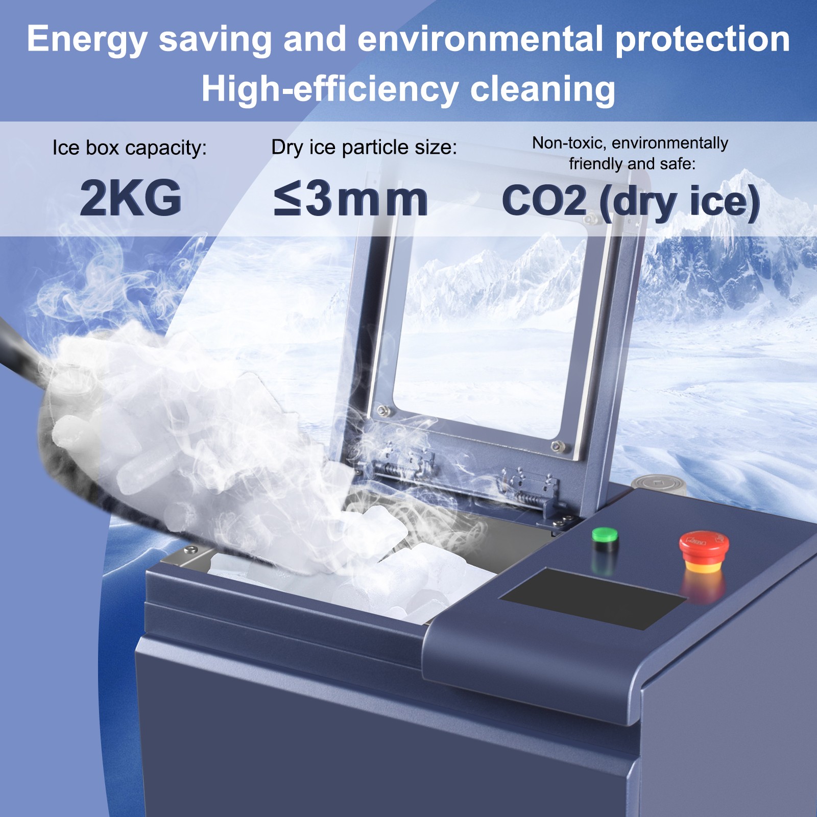 Portable Mini Dry Ice Blasting Machine Cleaning Machine For PCB Burrs Removal