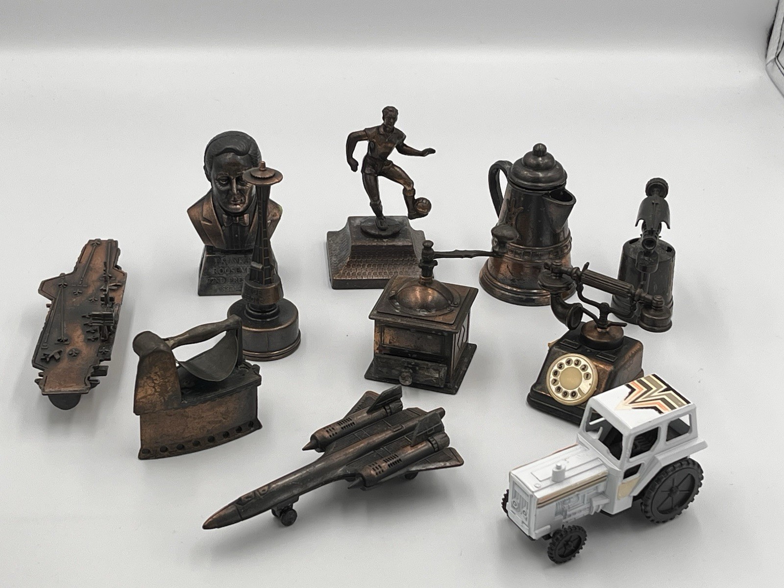 Die Cast Pencil Sharpener Air Craft  Military Navy Mechanical Desk VTG Lot Of 12