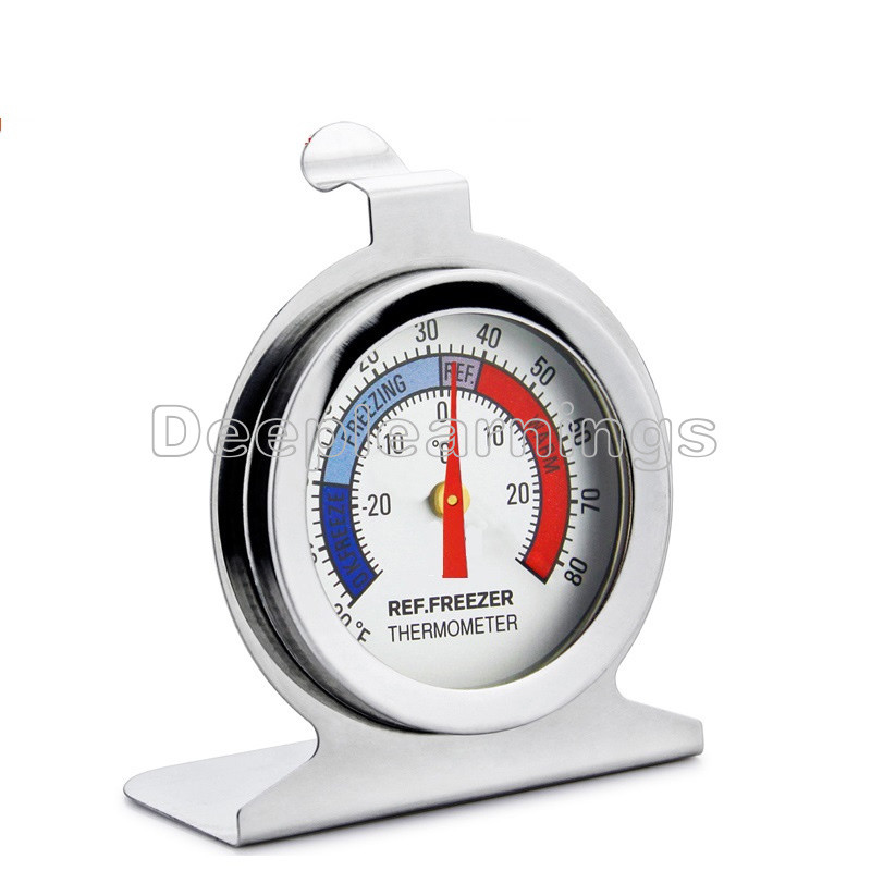 Useful Temperature Refrigerator Freezer Dial Type Thermometer Stainless Steel S
