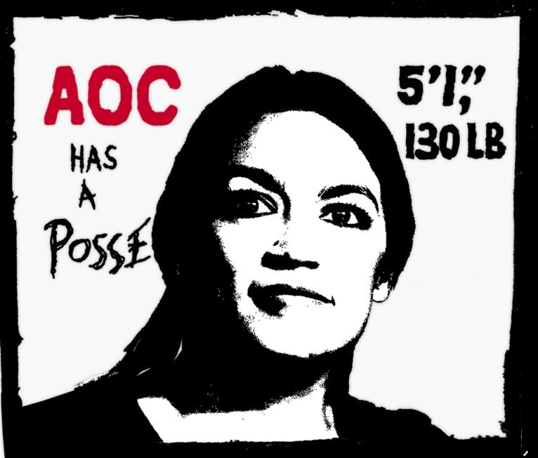 ALEXANDRIA OCASIO-CORTEZ (AOC) "AOC HAS A POSSE" FRIDGE MAGNET 4.25" X 3.5"