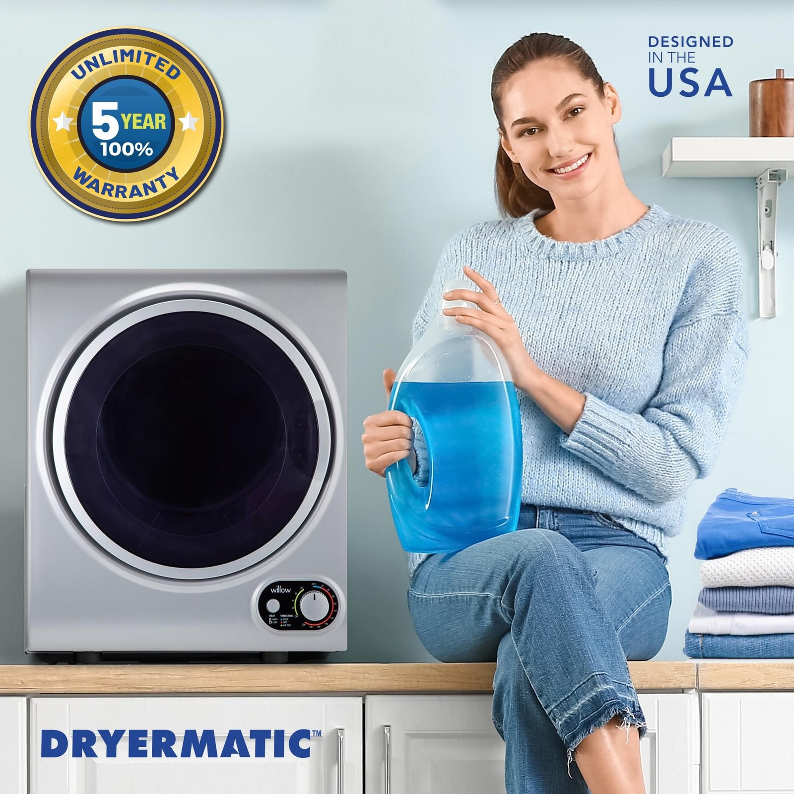 Dryermatic, 2-in-1 Electronic Voltage & Surge Protector for Compact 110V and ...