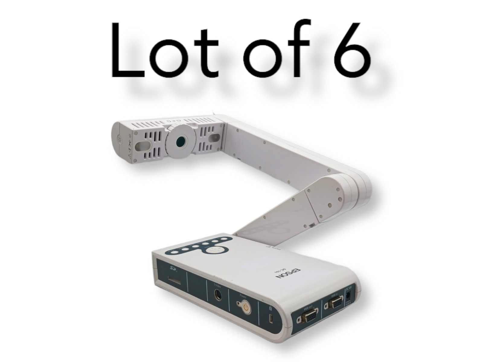 (LOT OF 6) Epson DC-10s Portable Document Camera Presenter Projector ELPDC10S