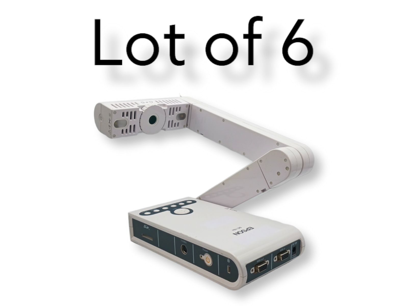 (LOT OF 6) Epson DC-10s Portable Document Camera Presenter Projector ELPDC10S