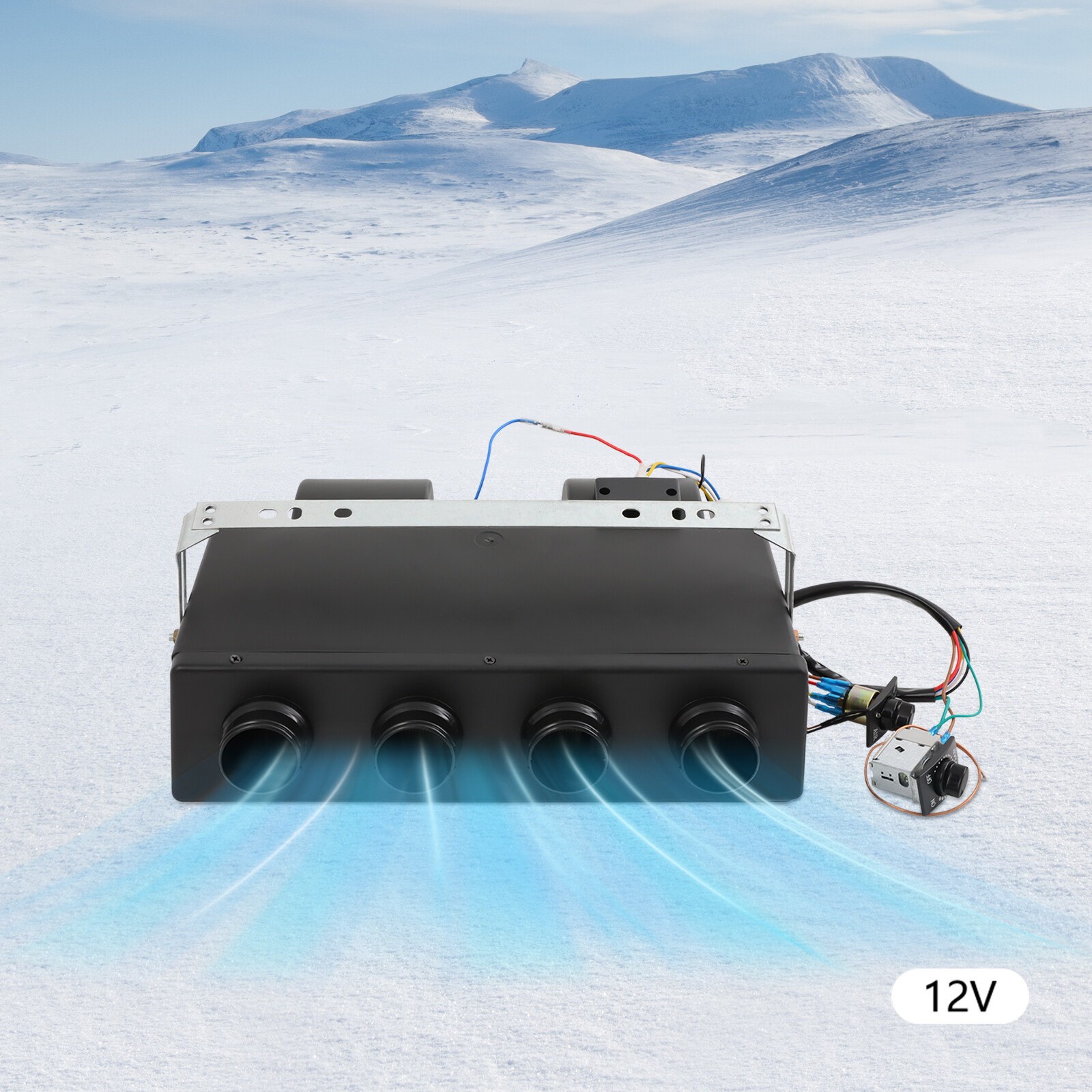 Universal 12V Car Underdash A/C Air Conditioning Evaporator Cooling Unit 3 Speed