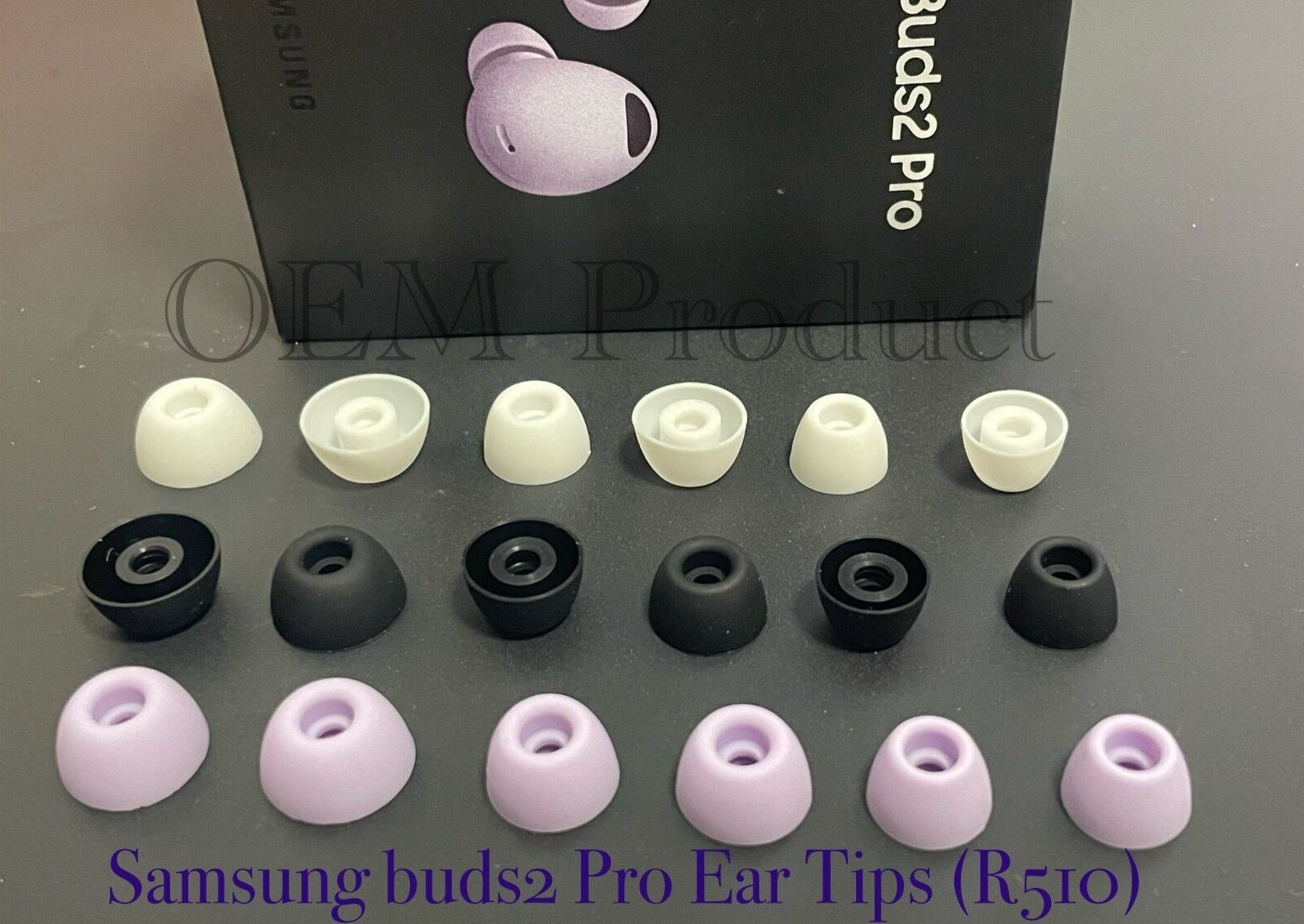 Samsung Galaxy Buds2 PRO SM-R510 Replacement Ear Tips Silicon W/ dust net -- NEW