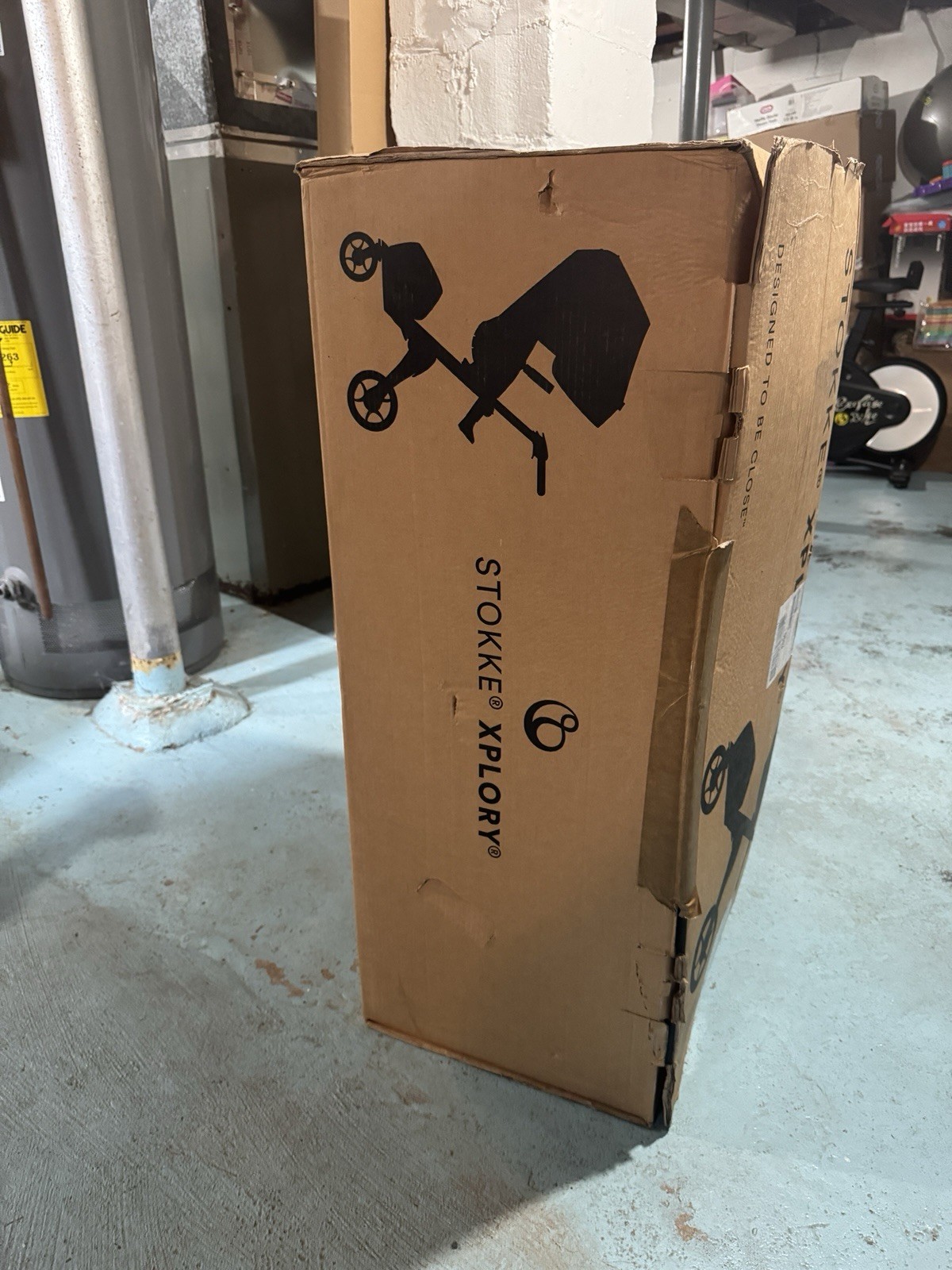 Stokke Xplory Stroller Black Chassis Ans Grey Melange Textiles