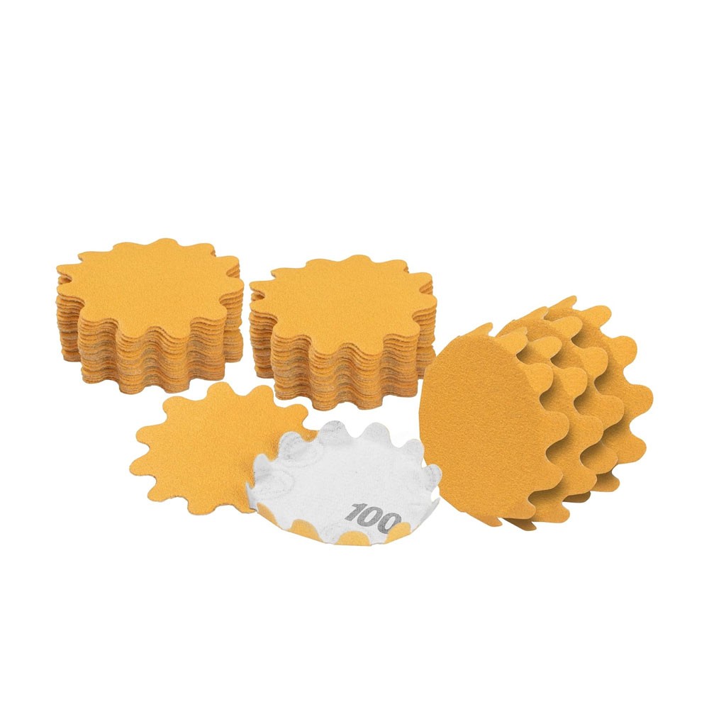 Keystone 5803 2 Inch Flex Edge Wavy Sanding Disc 50 Pack - 100 Grit