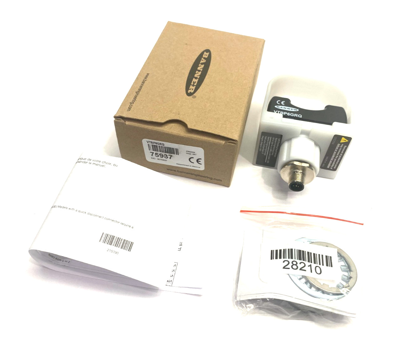 Banner VTBP6GRQ Illuminated Verification Touch Button 2-Color 5-Pin M12 75937