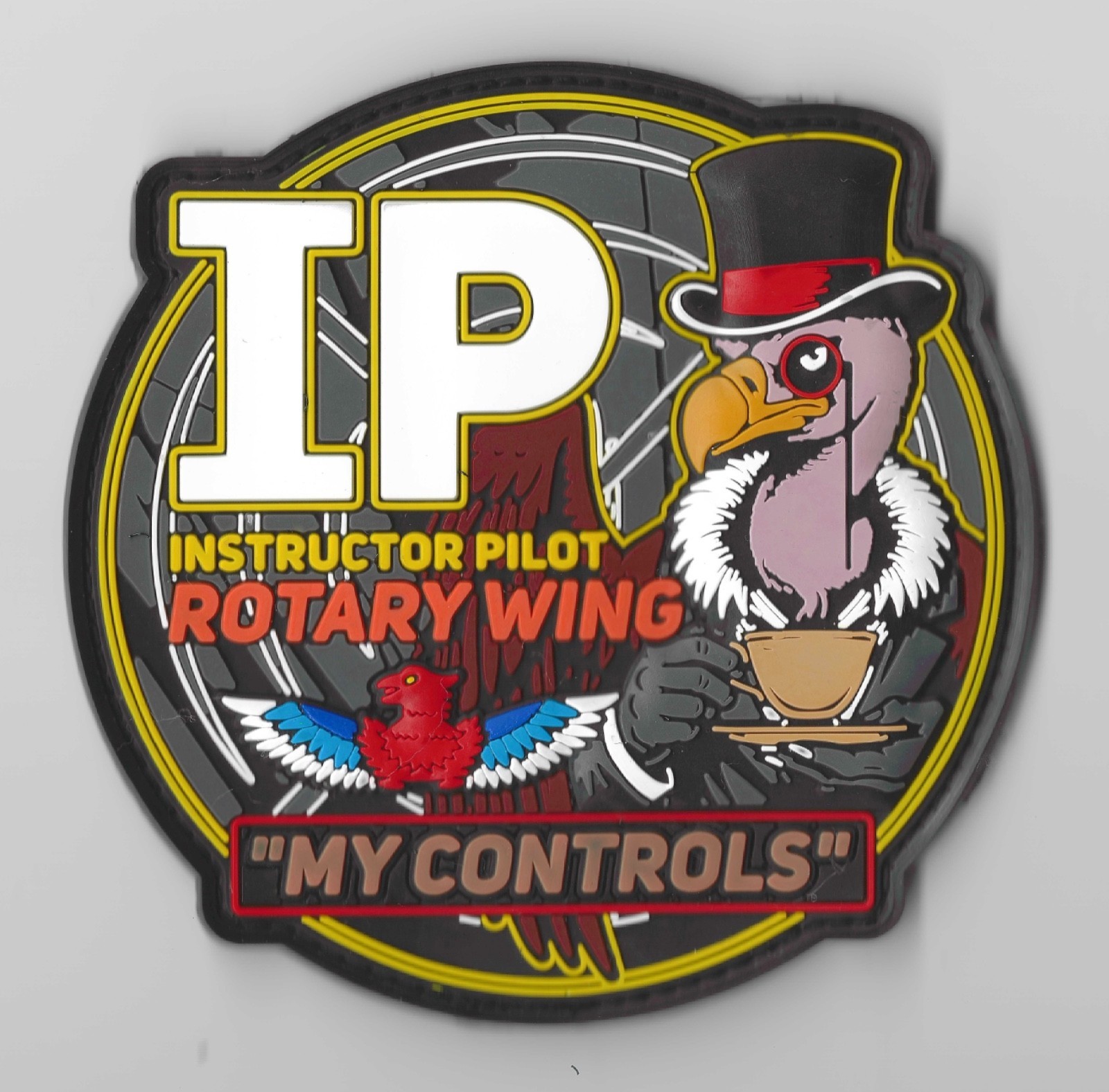 Special Instructor Pilot (IP) Patch Rotary Wing "My Controls" High Quality PVC