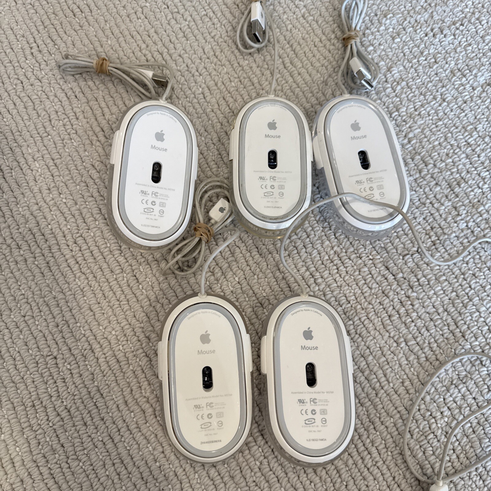 Apple Mouse M5769 USB Optical Mac White/Clear wired