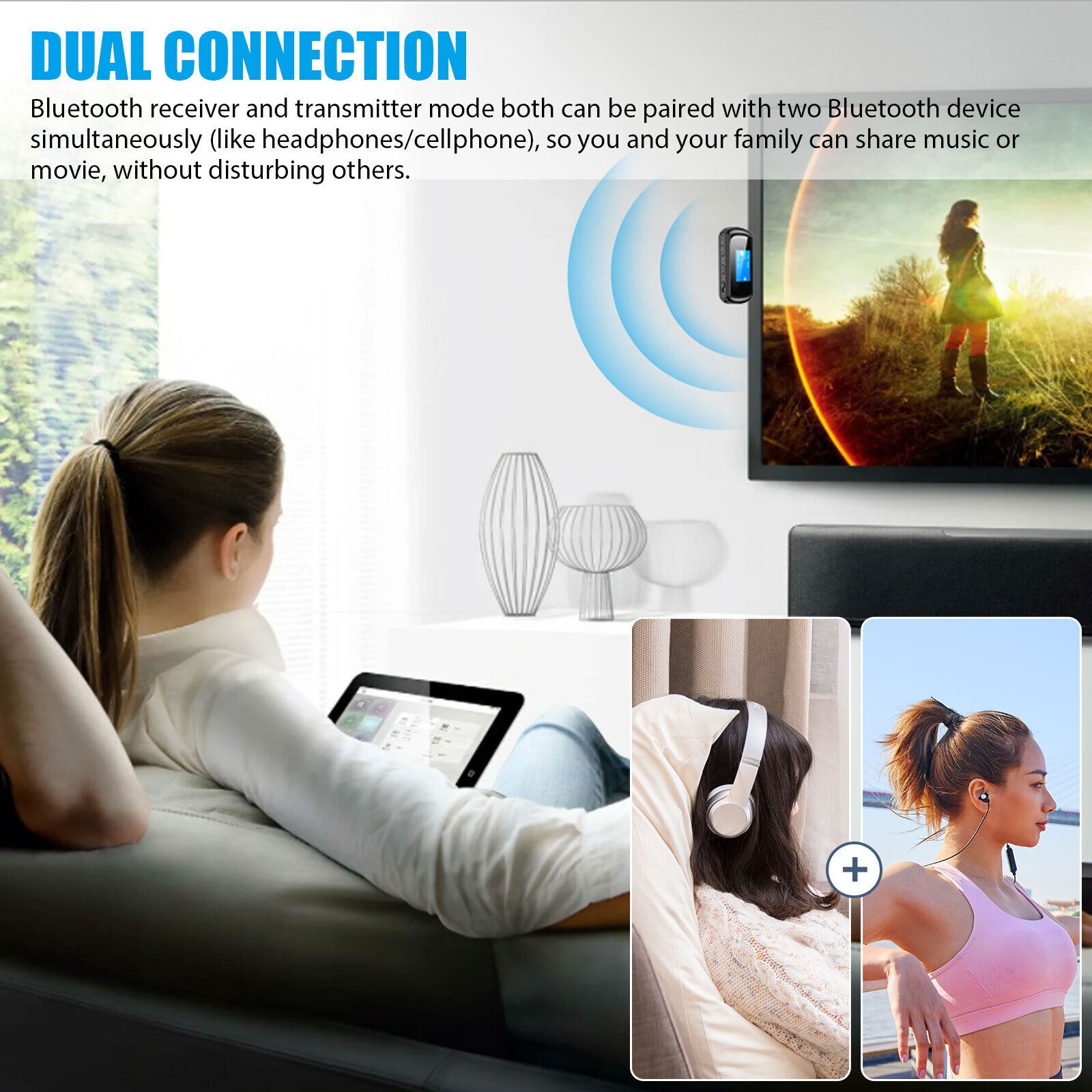 Bluetooth Transmitter Receiver With LCD Display Screen For Switch PS TV PC