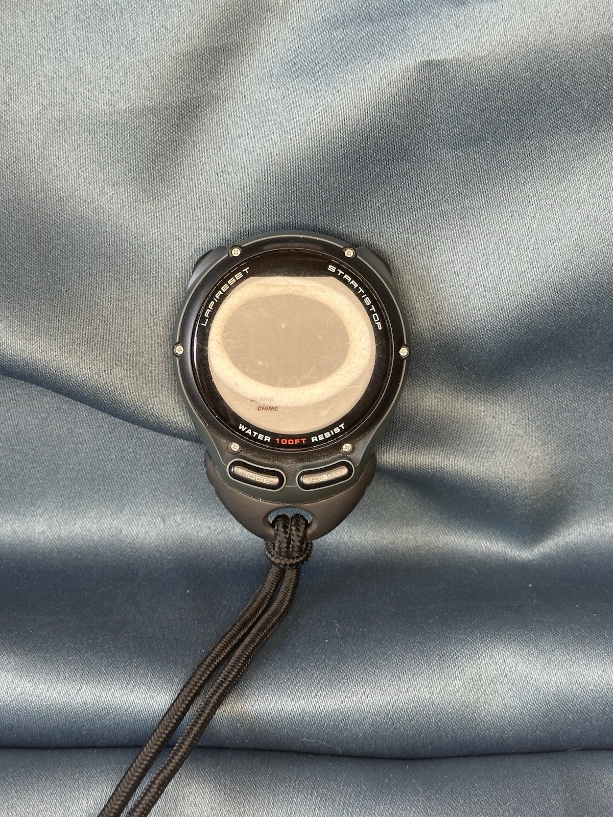 AW60535W Black Digital Stopwatch Timer Water Resistant w/Lanyard Needs Battery