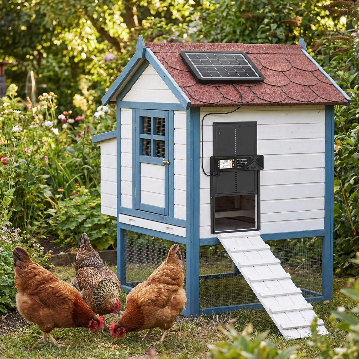 Solar Automatic Chicken Coop Door Opener with Light Sensor/Timer/Remote Control