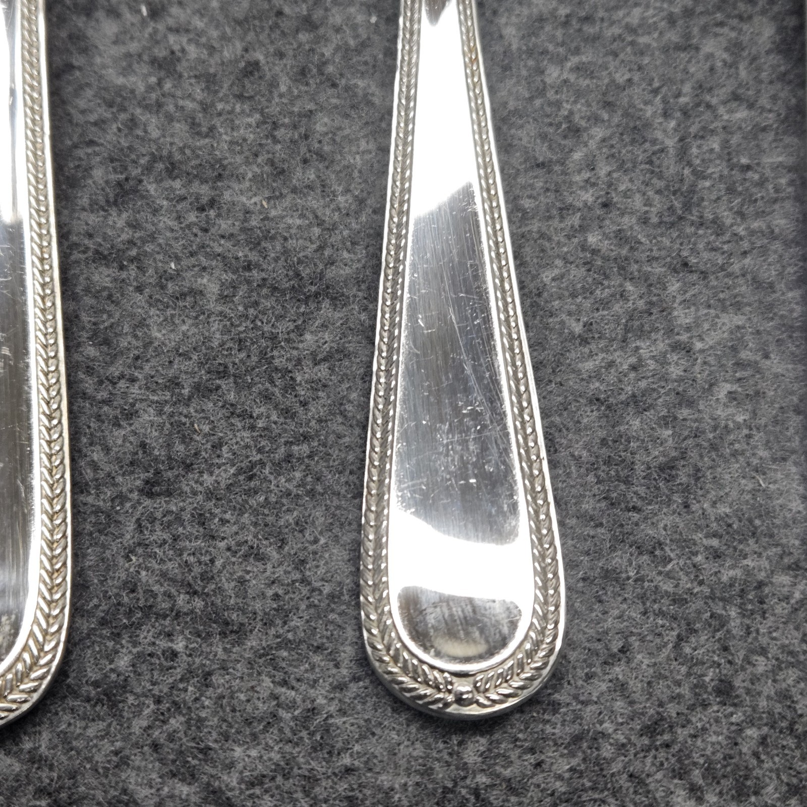 Gorham Braid Serving Hostess Set Spoon Slotted Fork Stainless Flatware Lot (3)