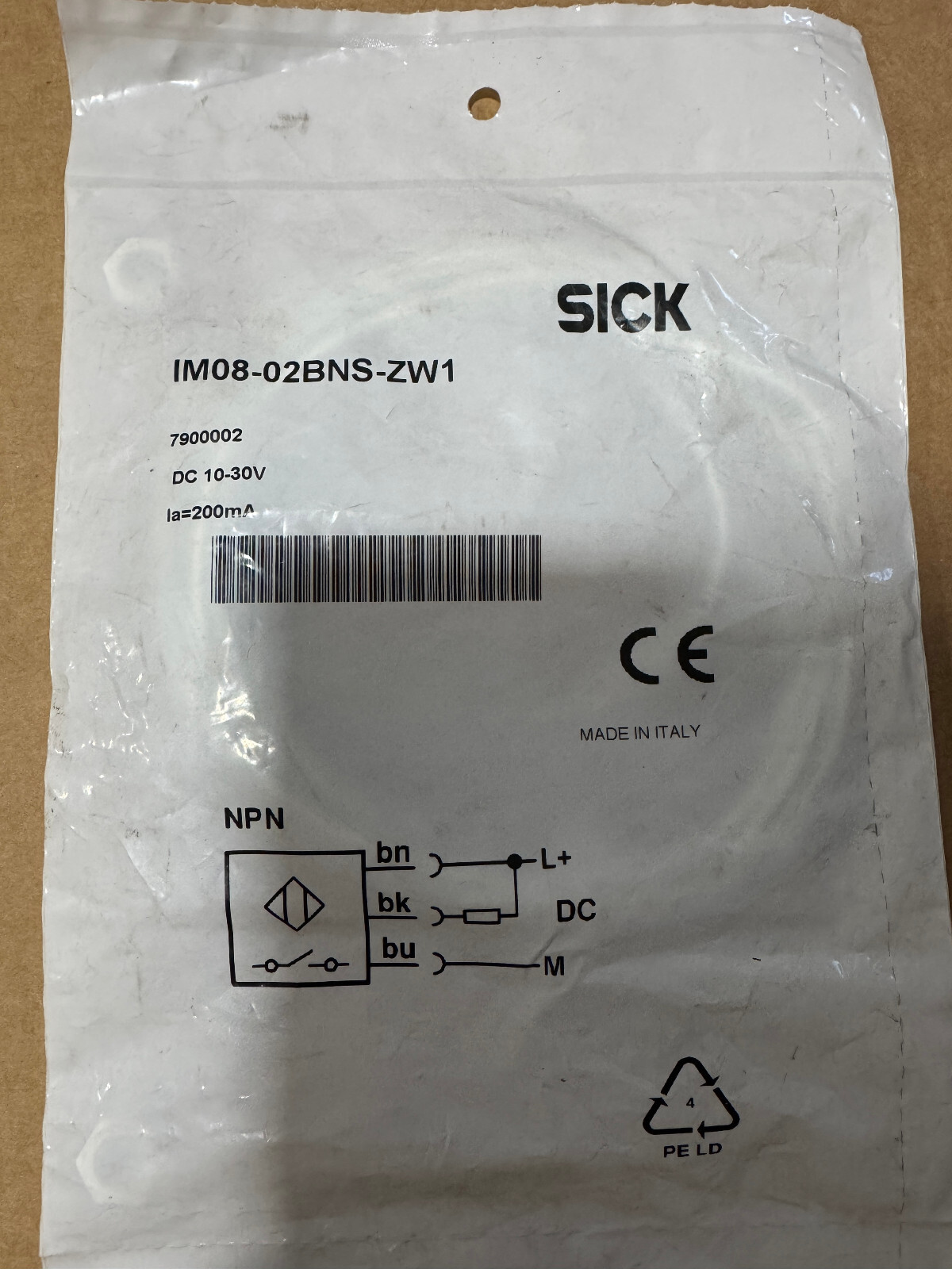 Sick IM08-02BNS-ZW1 Photo Sensor with Cable DC10-30V New in Sealed Box