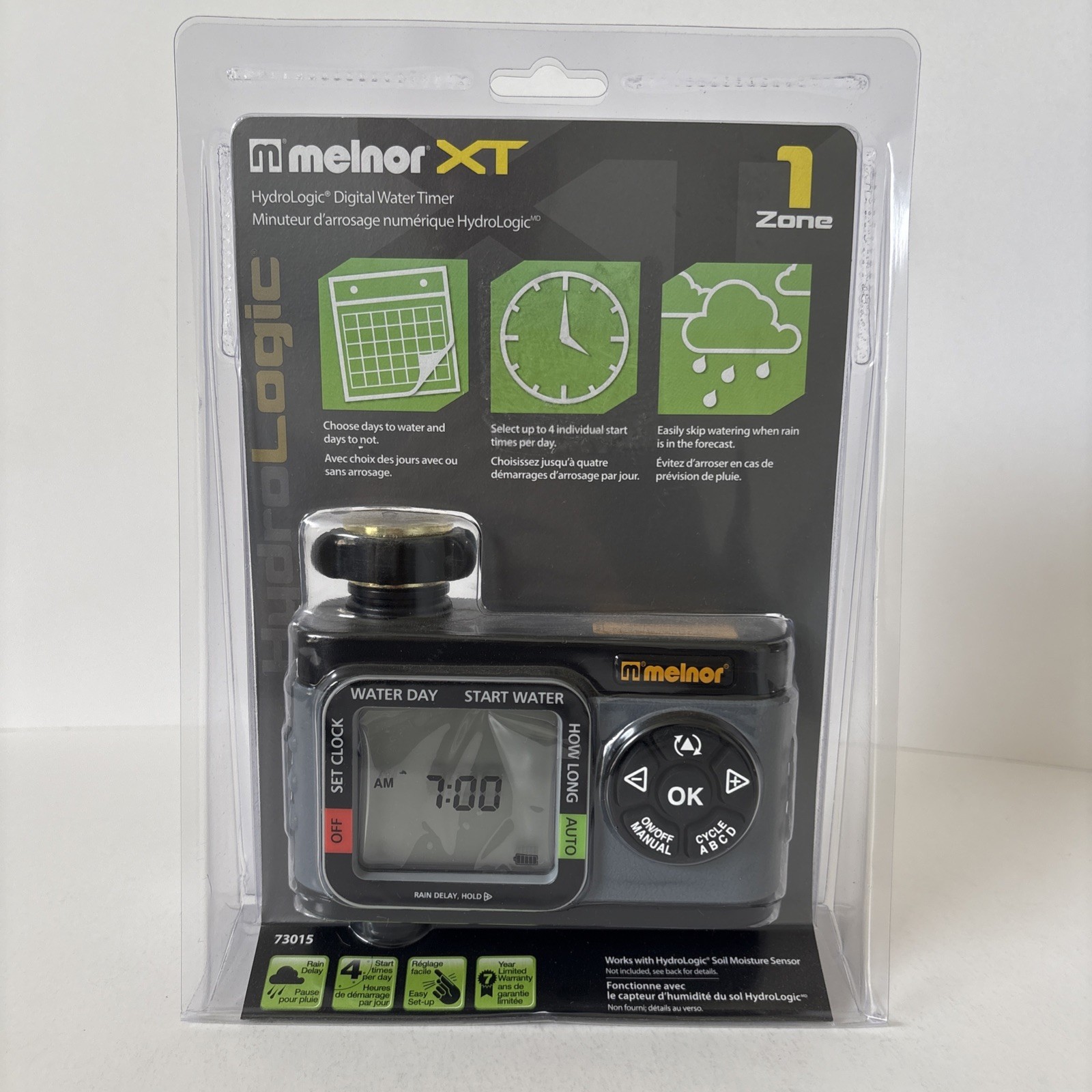 NEW FACTORY SEALED Melnor XT 1 Zone Hydrologic Digital Water Timer (MODEL 73015)