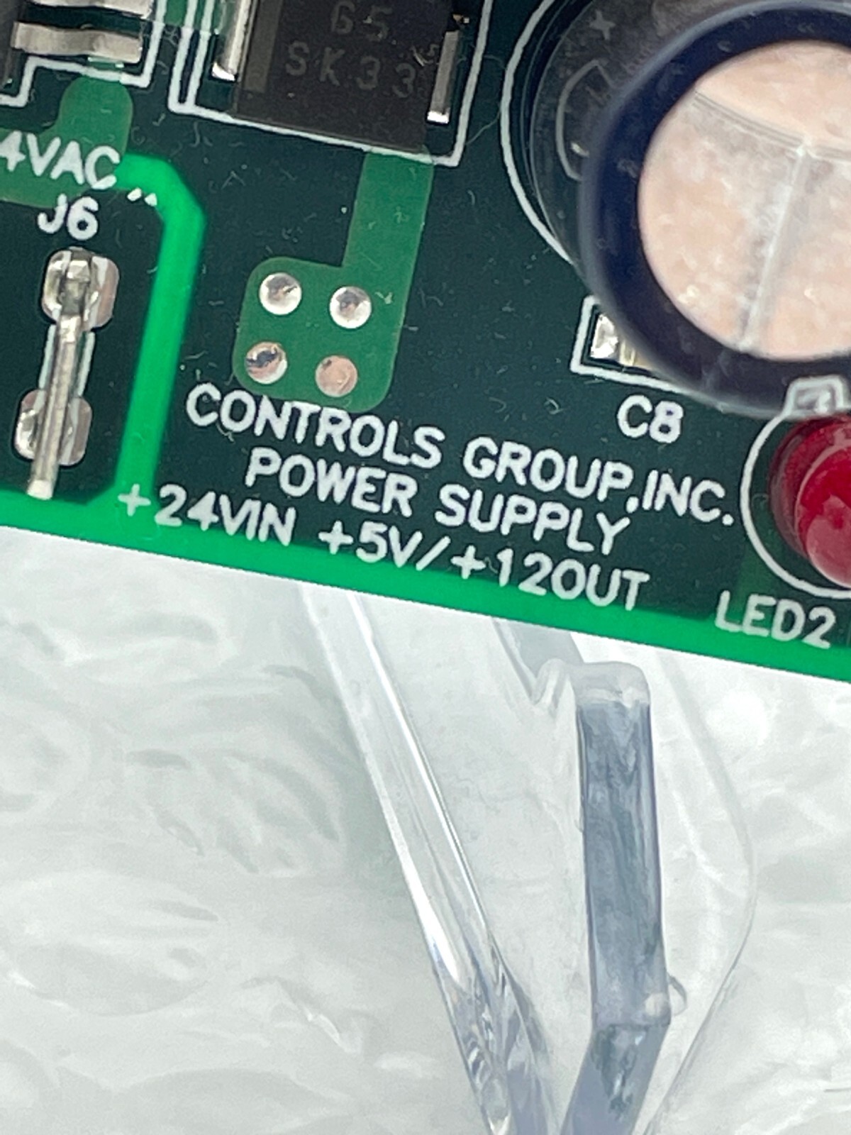 Controls Group Inc. A3002-REV-1 Power Supply Circuit Board CGI Registration