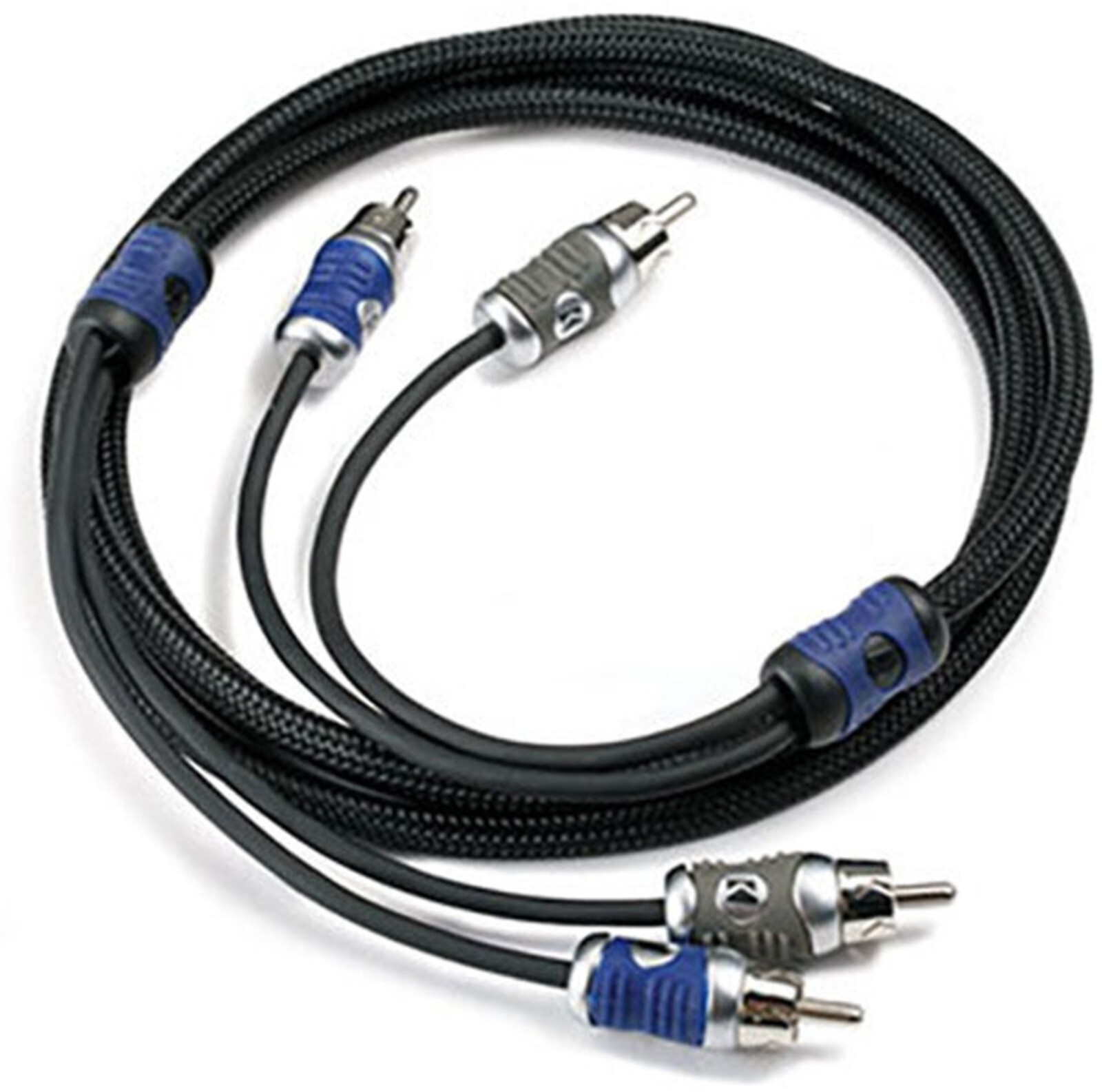 KICKER 46QI22 2-CHANNEL Q-SERIES INTERCONNECT RCA SIGNAL AMPLIFIER CABLE 6.7FT