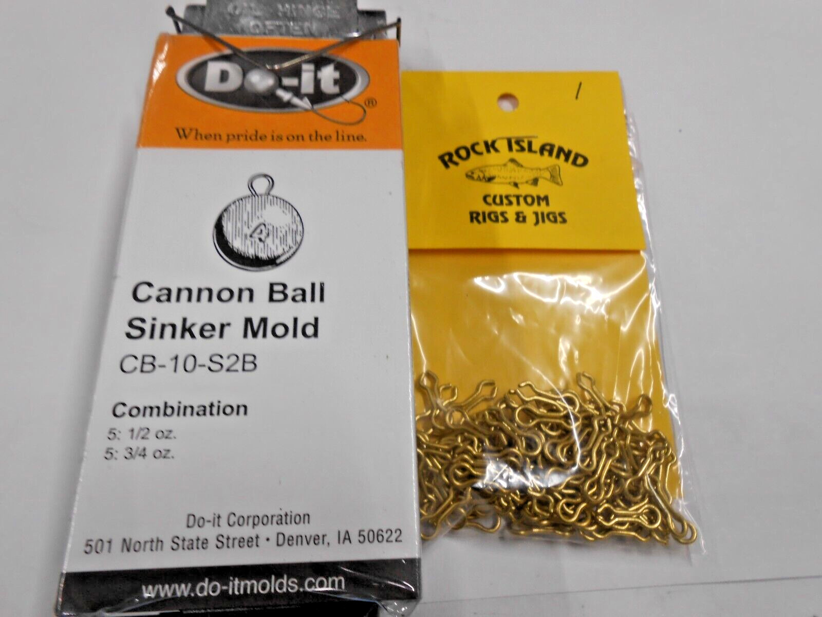 3184 Do-It Cannon Ball Sinker Mold 1/2, 3/4 oz 100 # 1 Brass Eyes Included