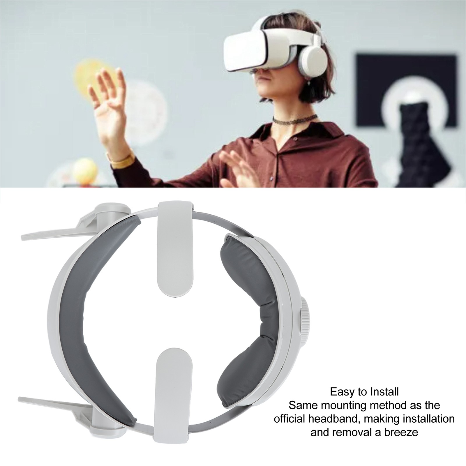 VR Head Strap Adjustable Balance Weight VR Headset Protective Headband With HGPE