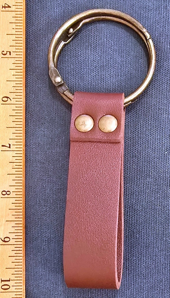 Faux Leather Keychain Keyring