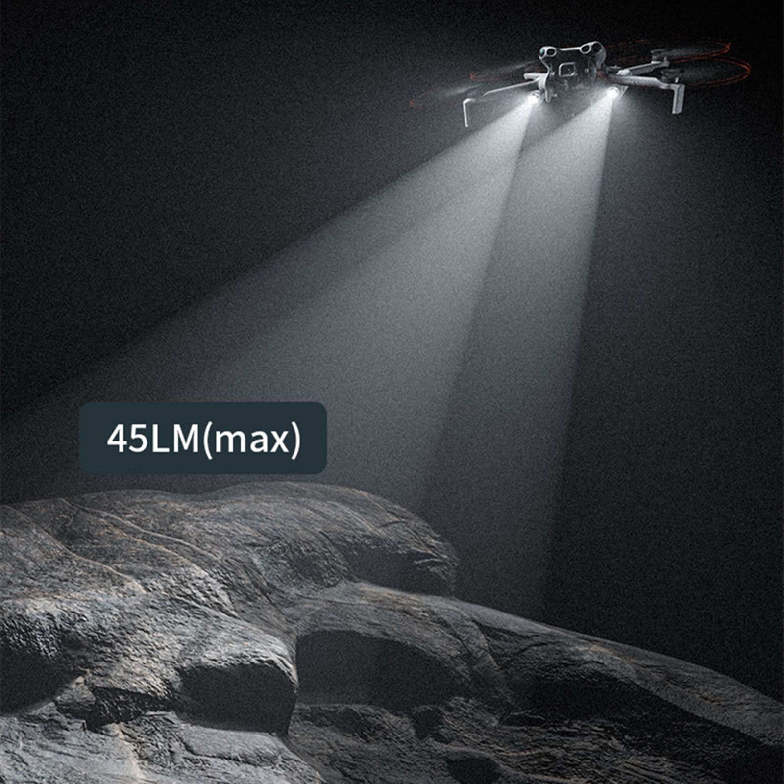 Drone Night Operations Light Mount with Dual LEDs for DJI Mini 5 Pro Holder
