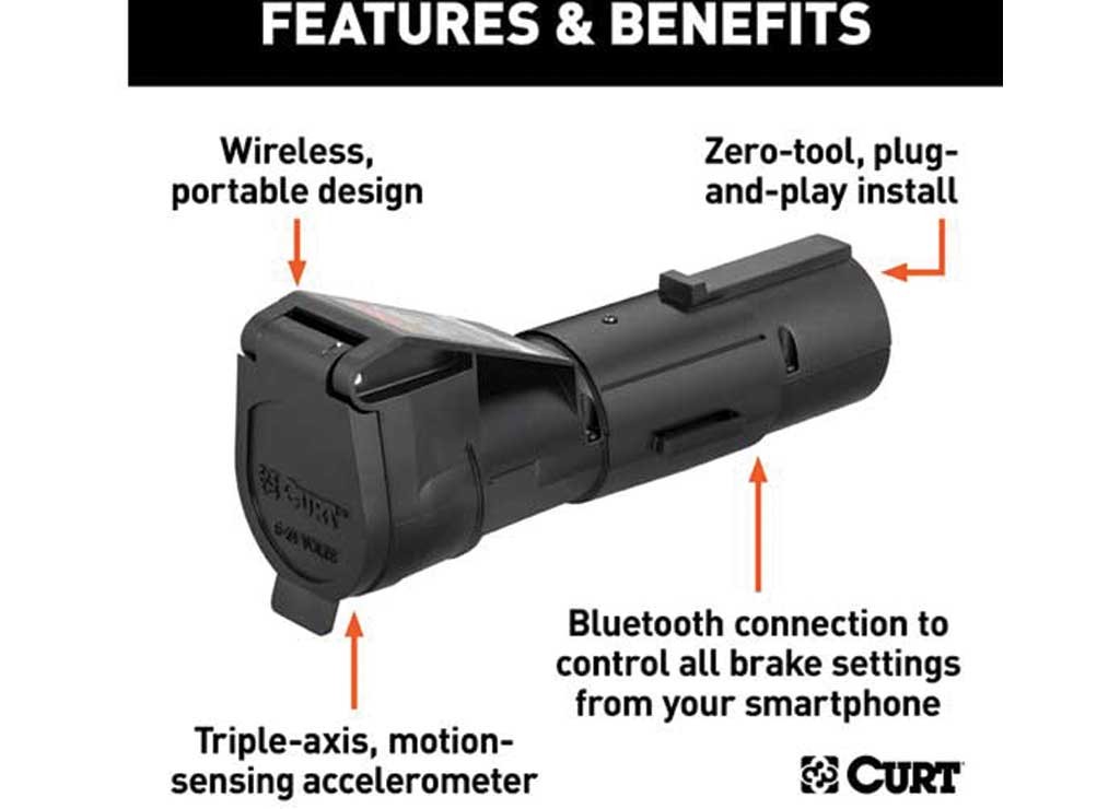 Curt 51180 Echo Mobile Trailer Brake Controller 7-Way Connection