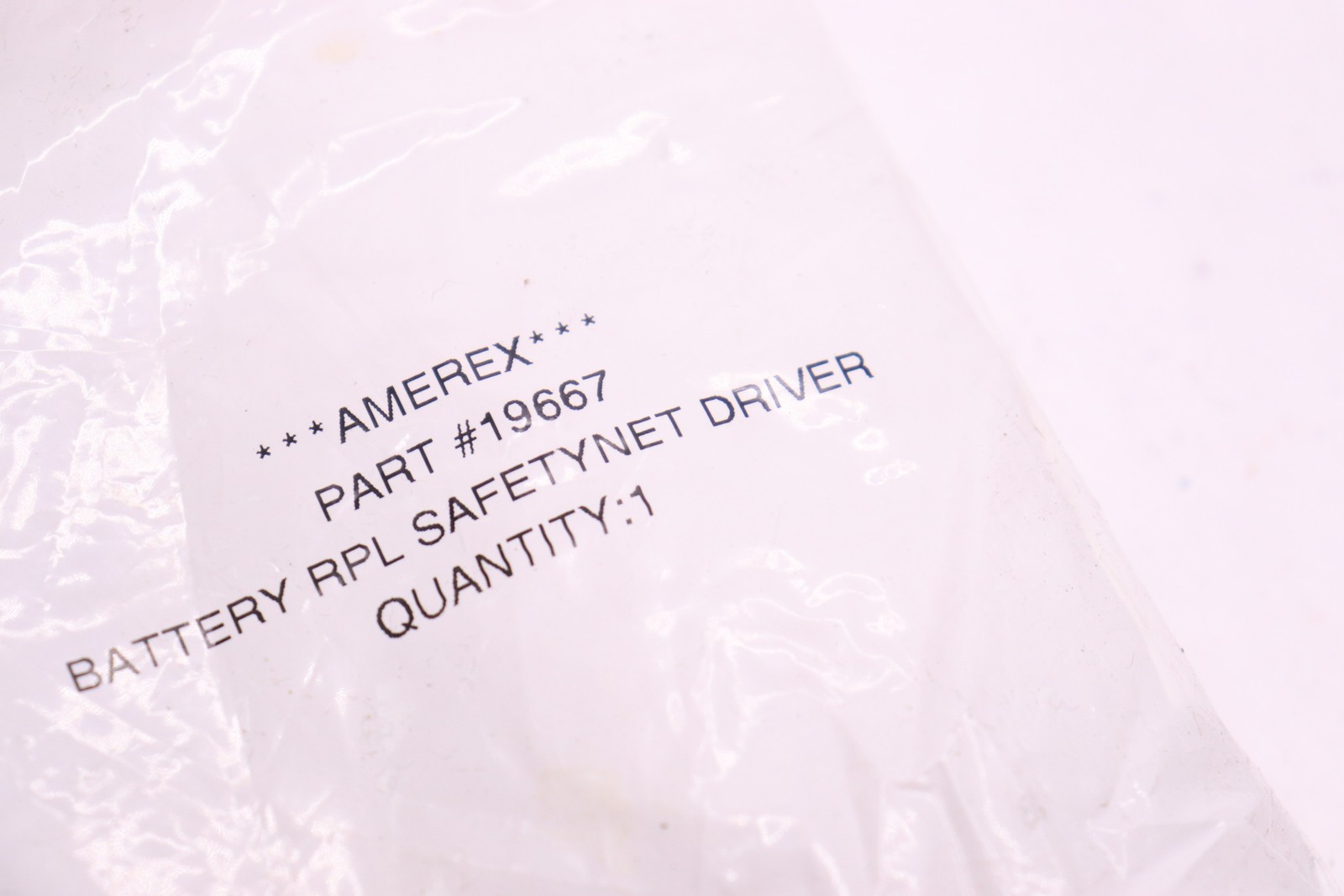 Amerex Replacement Batteries & Safety Driver Panel #27 19667