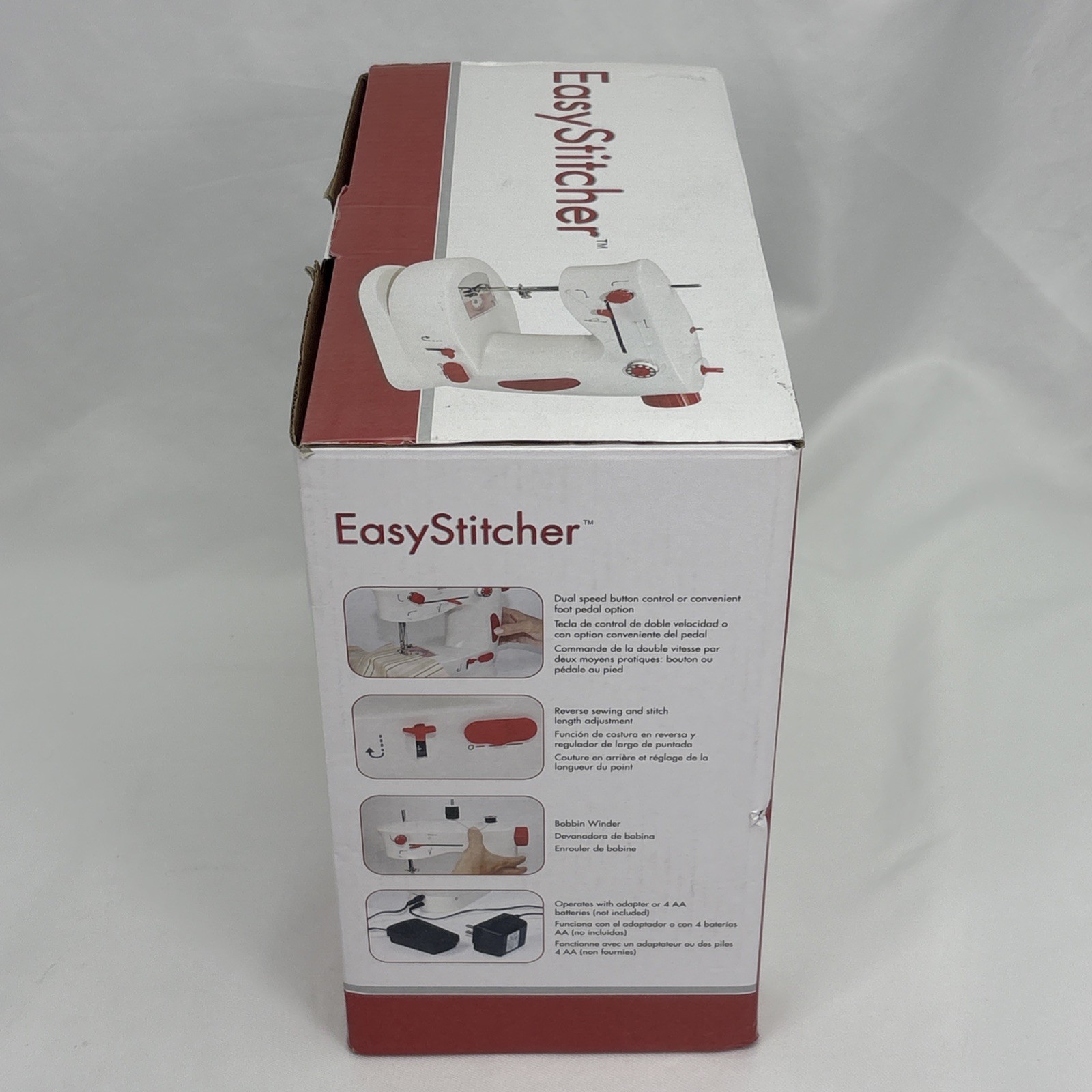 Easy Stitcher Table Top Sewing Machine Electric or batteries Bobbin winder NEW