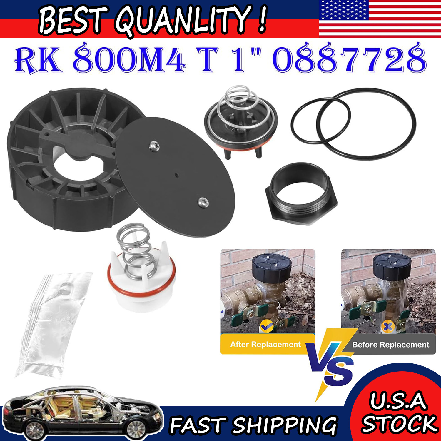 0887728 Repair Kit Replace for Watts 1" 800M4 Total Repair Kit RK 800M4-T