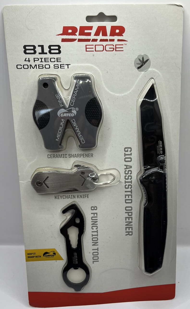 4pc Combo Set Folding Blade Multi-Tool Knife ~ New