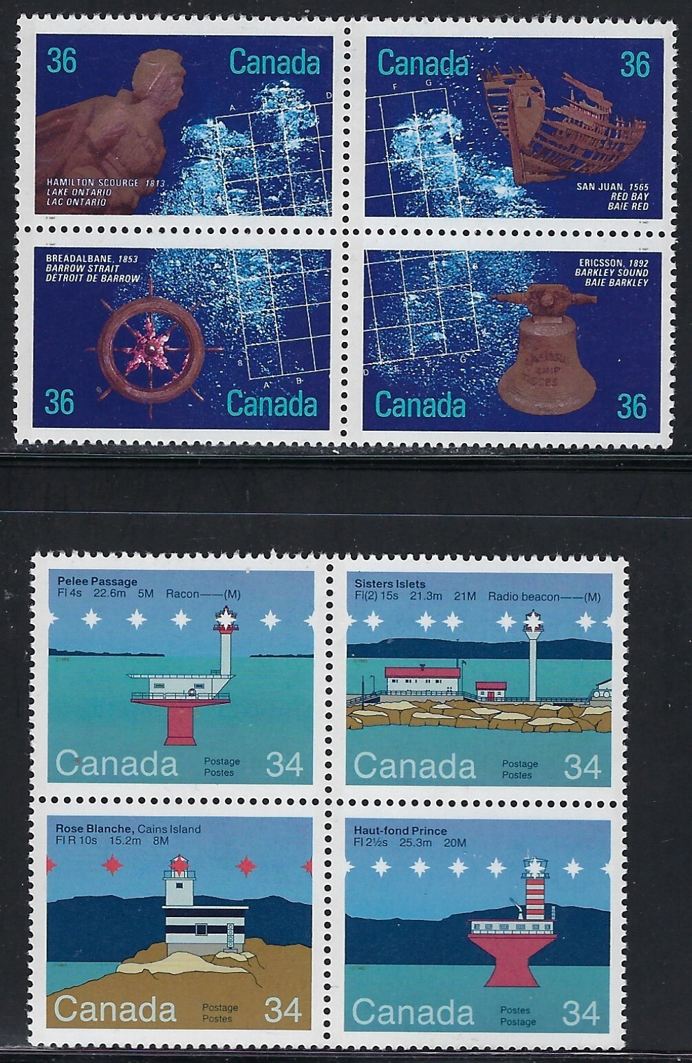 Canada  2 MNH Blocks of 4 ...............41R......R-1127-z