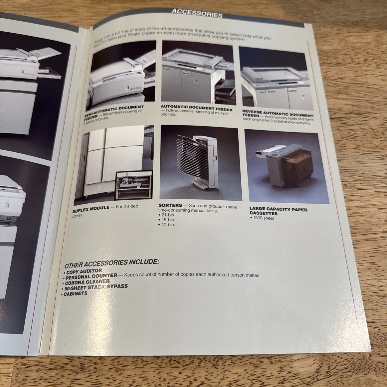 1988 Sharp Copiers Catalog And Specifications Vintage