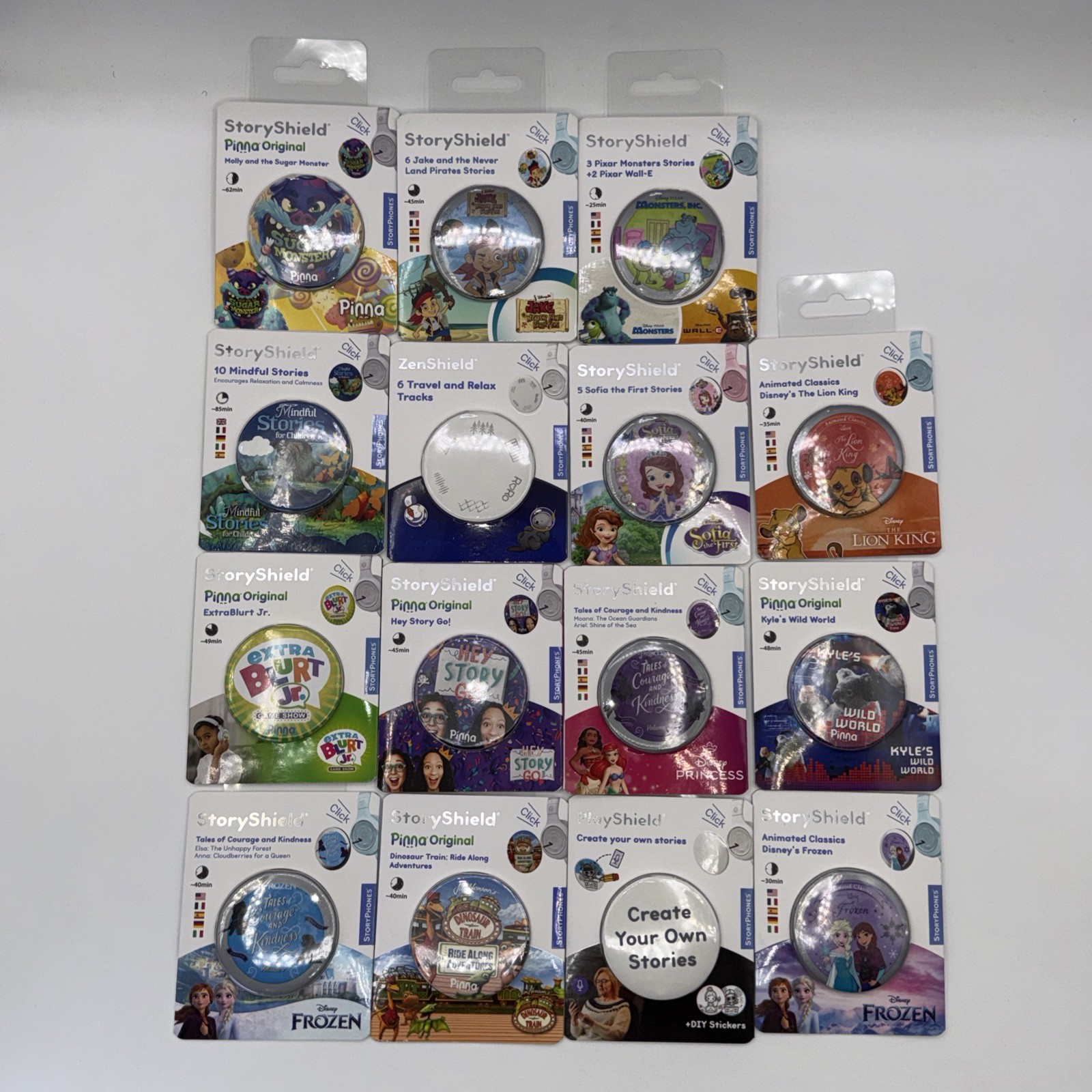 15x New Storyphones Story Shields 15 Disc Headphones Storytelling SEALED Disney