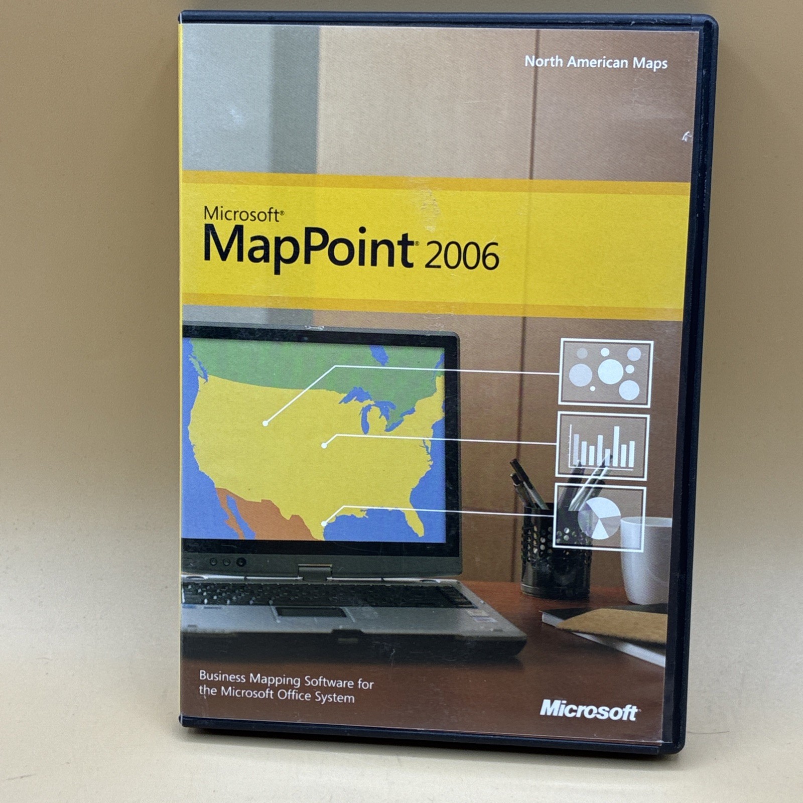 Microsoft MapPoint 2006 Full Version 2CD. North American Maps