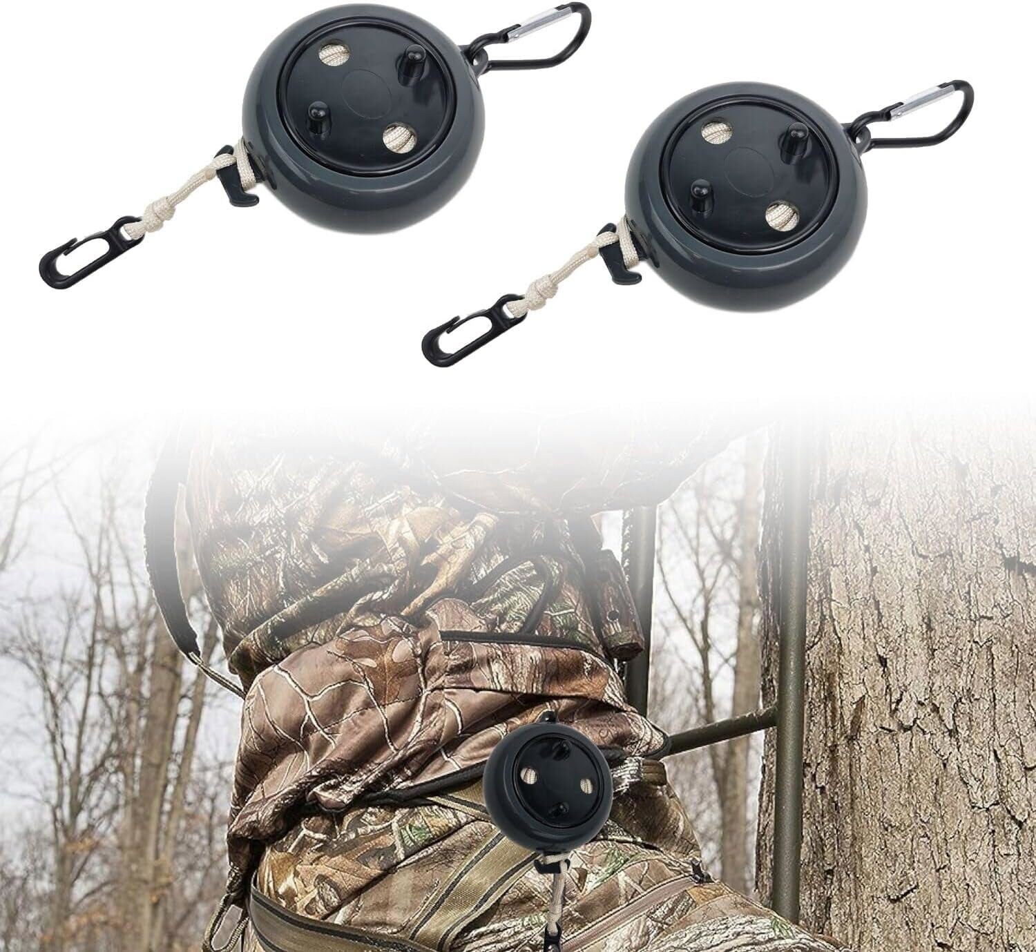 2Pcs Retractable Tree Stand Hunting Hoist Rope for Archery Hanging Carrying Deer