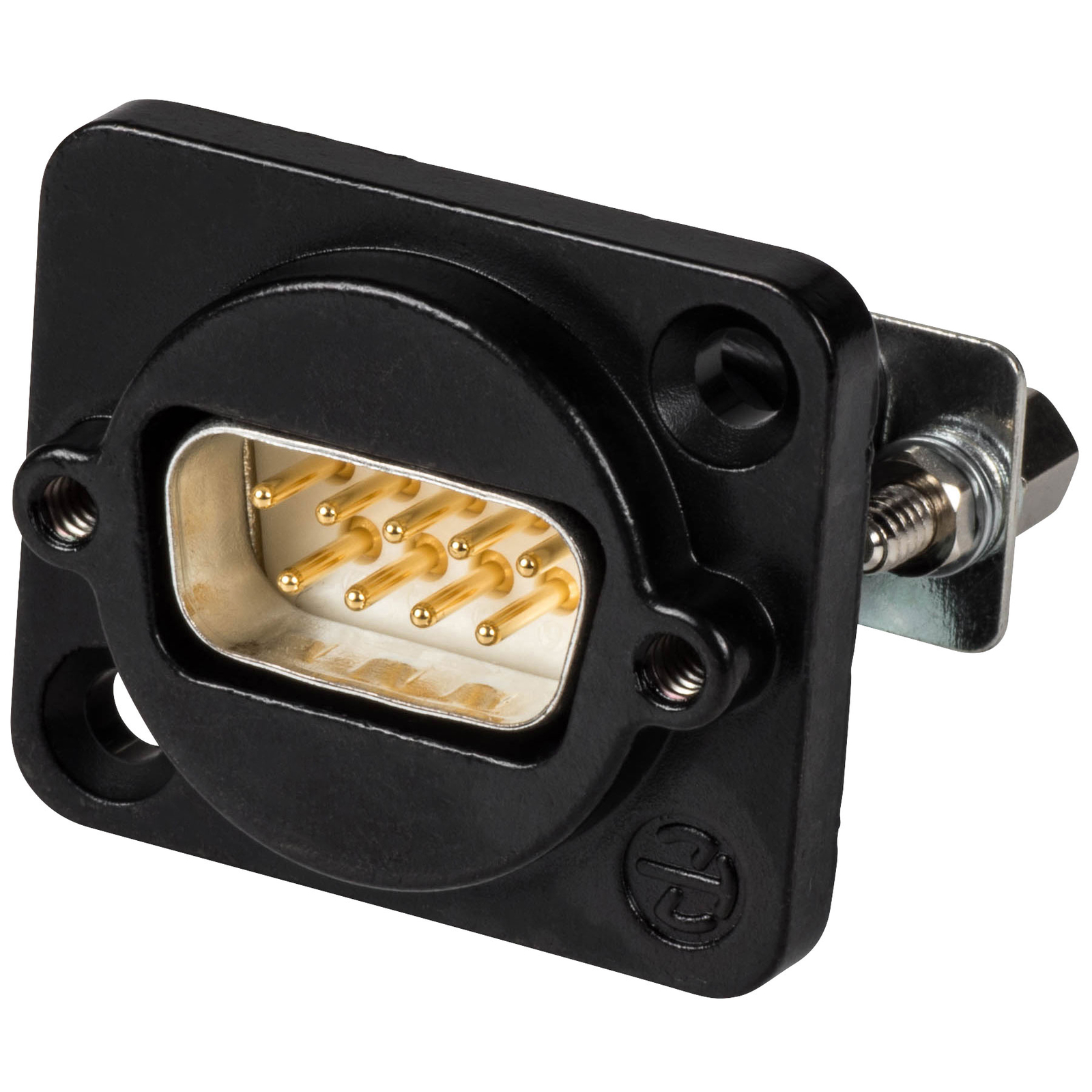 Neutrik NADB9MF-B 9-Pin D-Sub Feed-Through Connector Male to