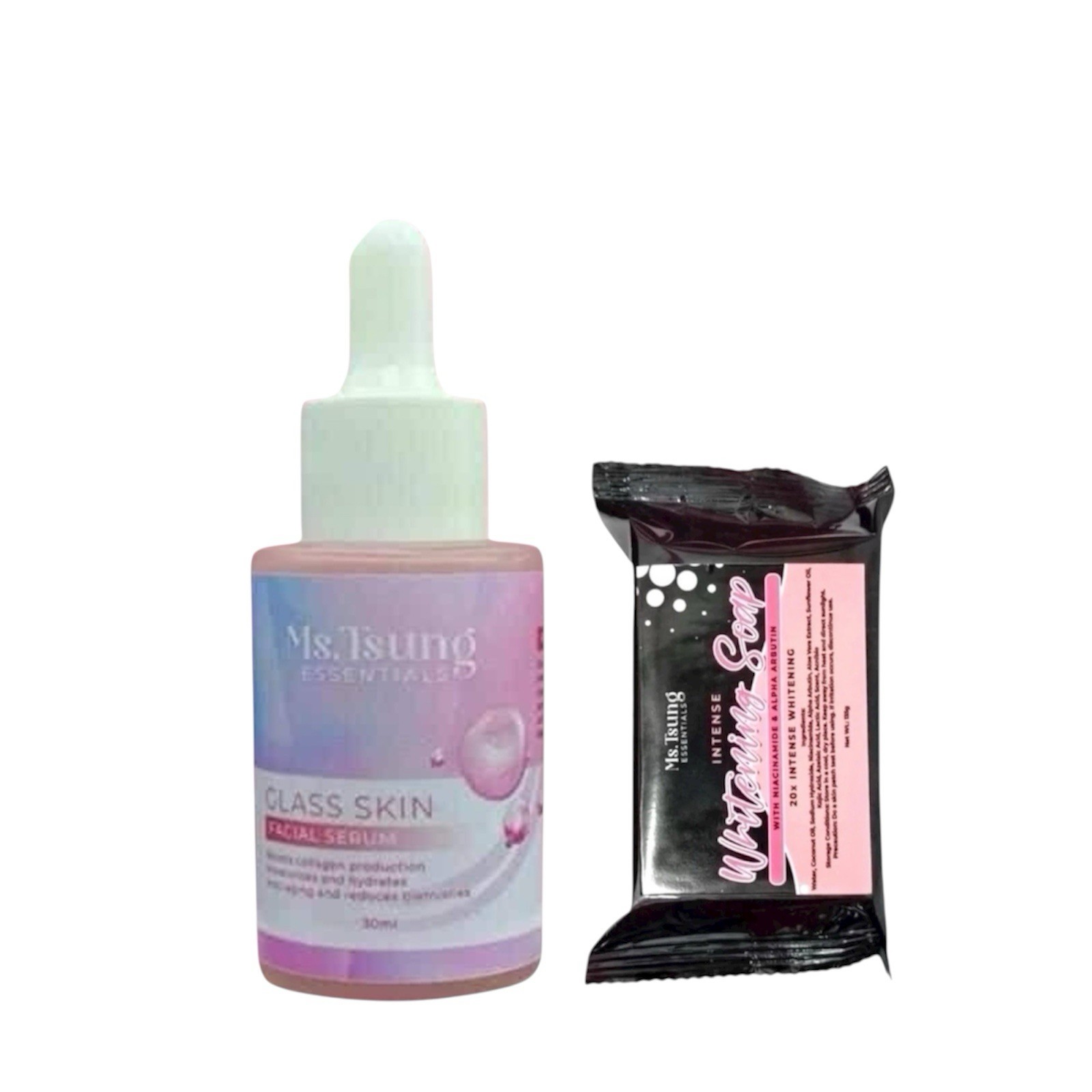 Ms. Tsung Essentials Glass Skin Facial Serum 30ml & intensive soap -BUNDLE