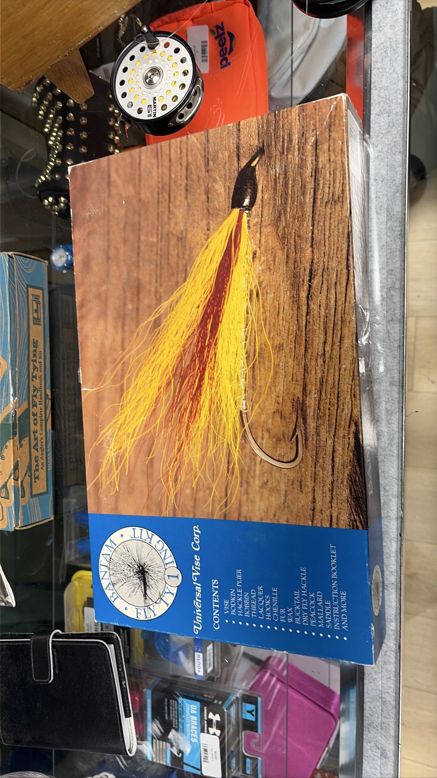 Vintage Universal Vise Bantam 1 Fly Tying Kit Tools Materials (both boxes)