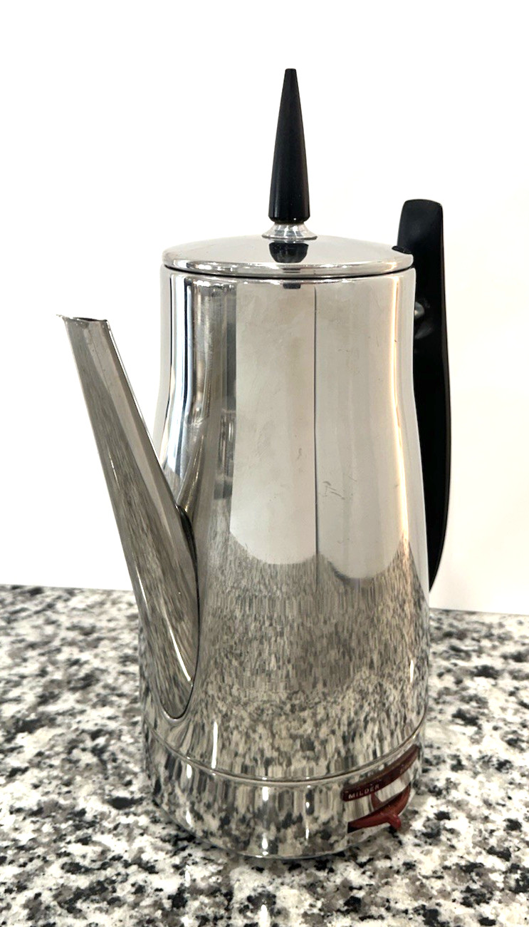 Vintage MCM Society "Easy Flo" 4-10 cup Percolator Coffee Pot Beautiful! EUC